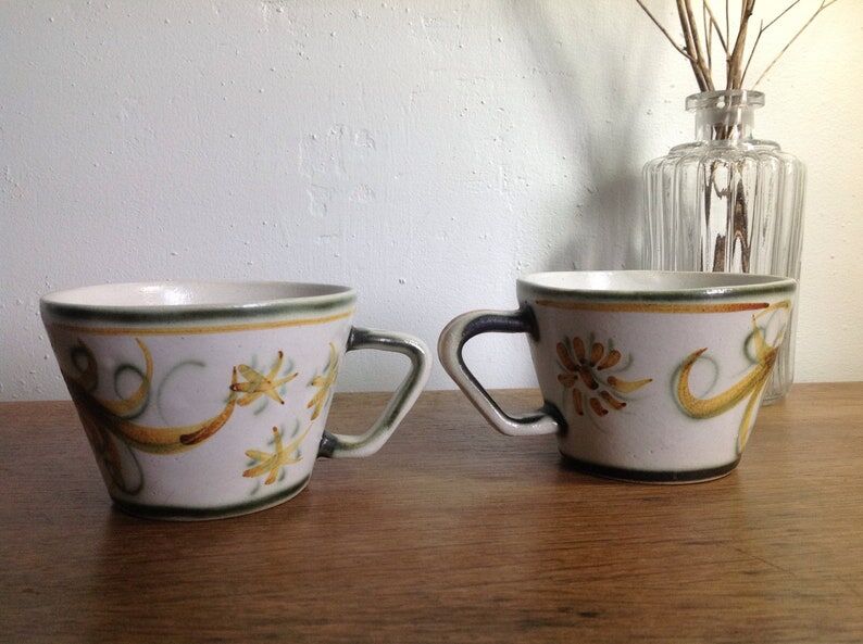 Set of 2 ceramic cups Keraluc Quimper