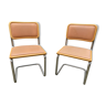 paire de chaises de Marcel Breuer Cesca B32 skaï 1960
