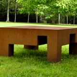Table basse MPCEM acier Corten design vintage