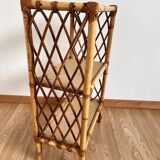 étagère biblothèque rotin