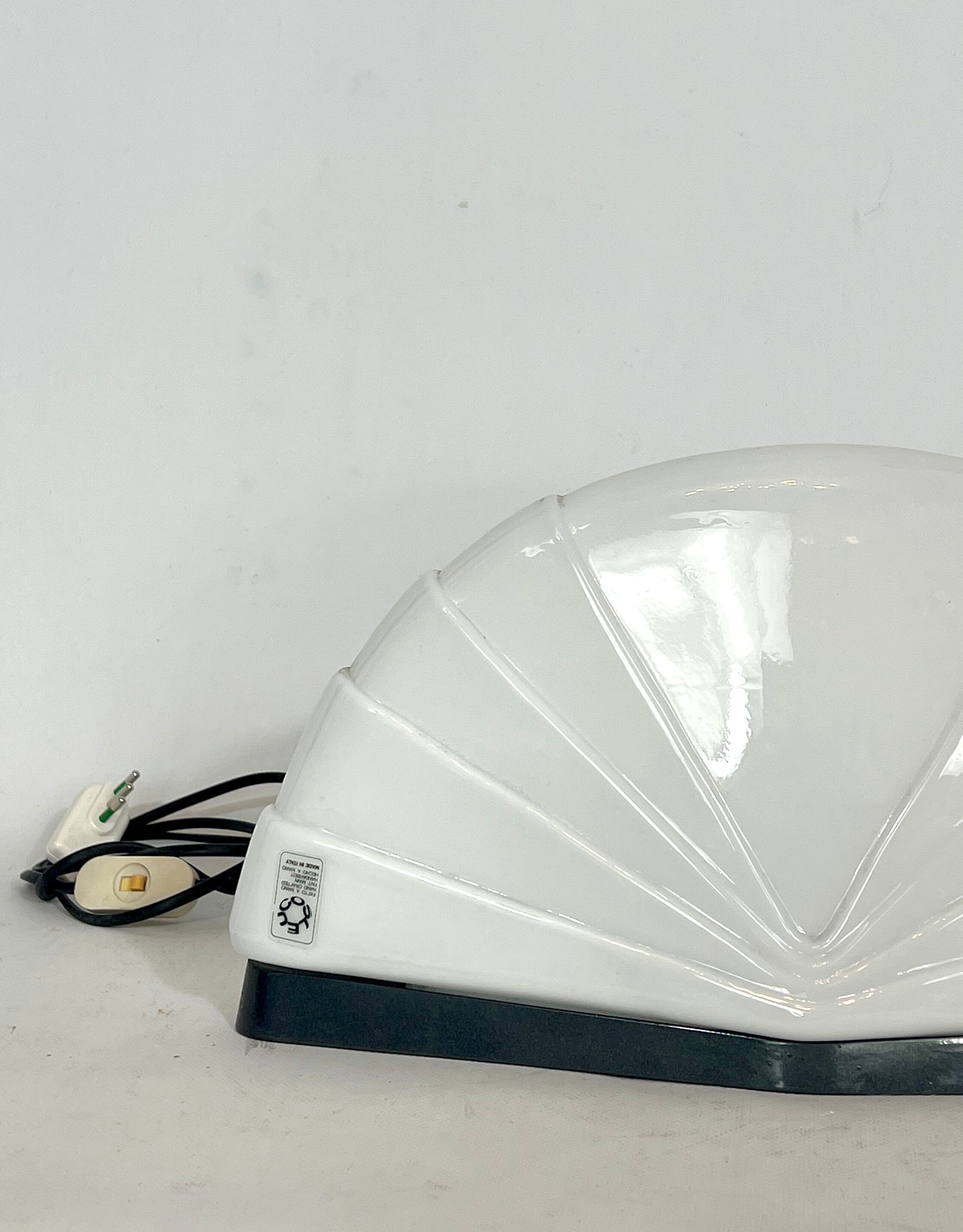 Glass table lamp model Flores by Paolo Nava for Leucos