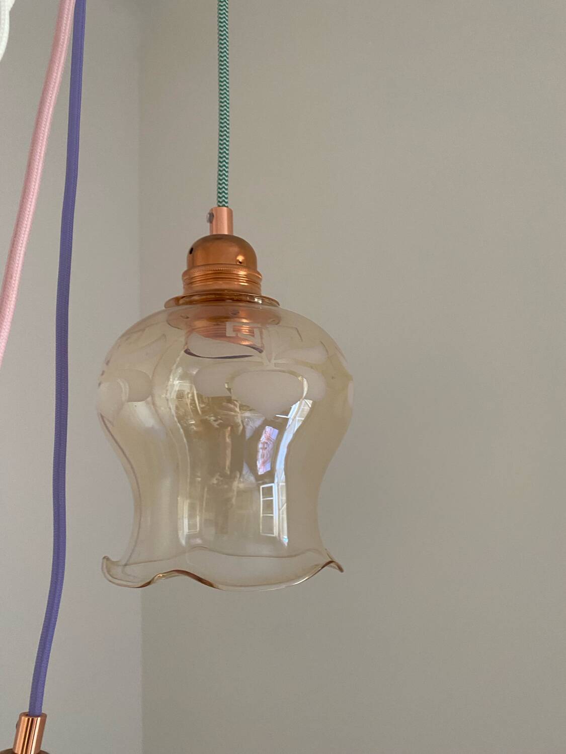 Pastel waterfall pendant light