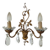 Wall sconce with pendants in Louis XV style