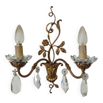 Wall sconce with pendants in Louis XV style