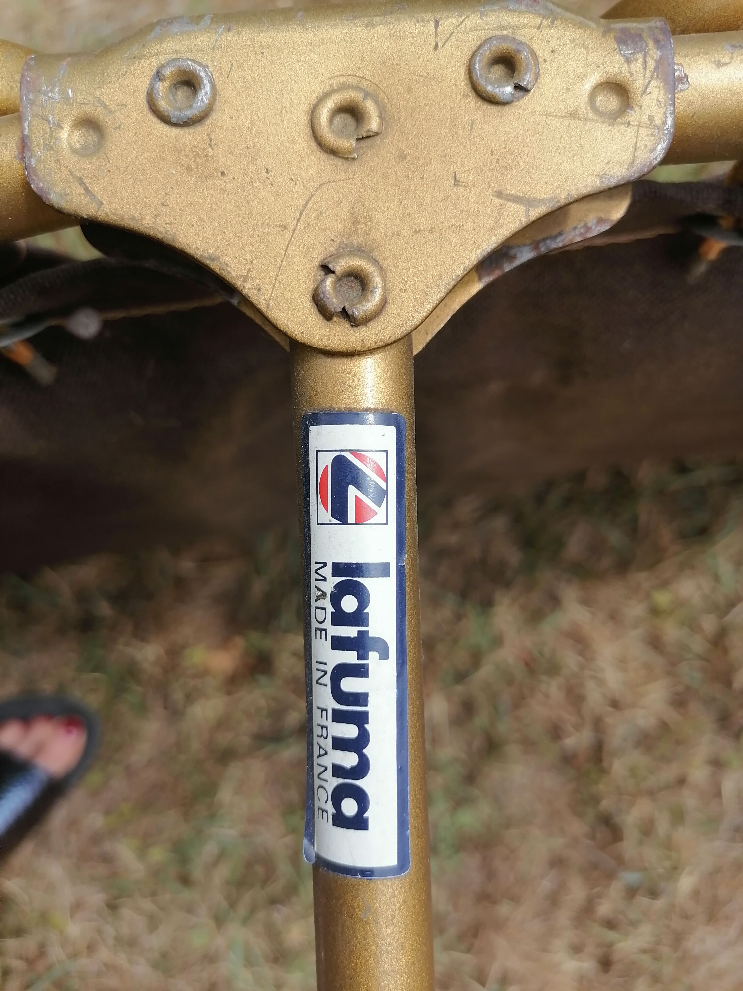 Folding bed lafuma vintage flowers