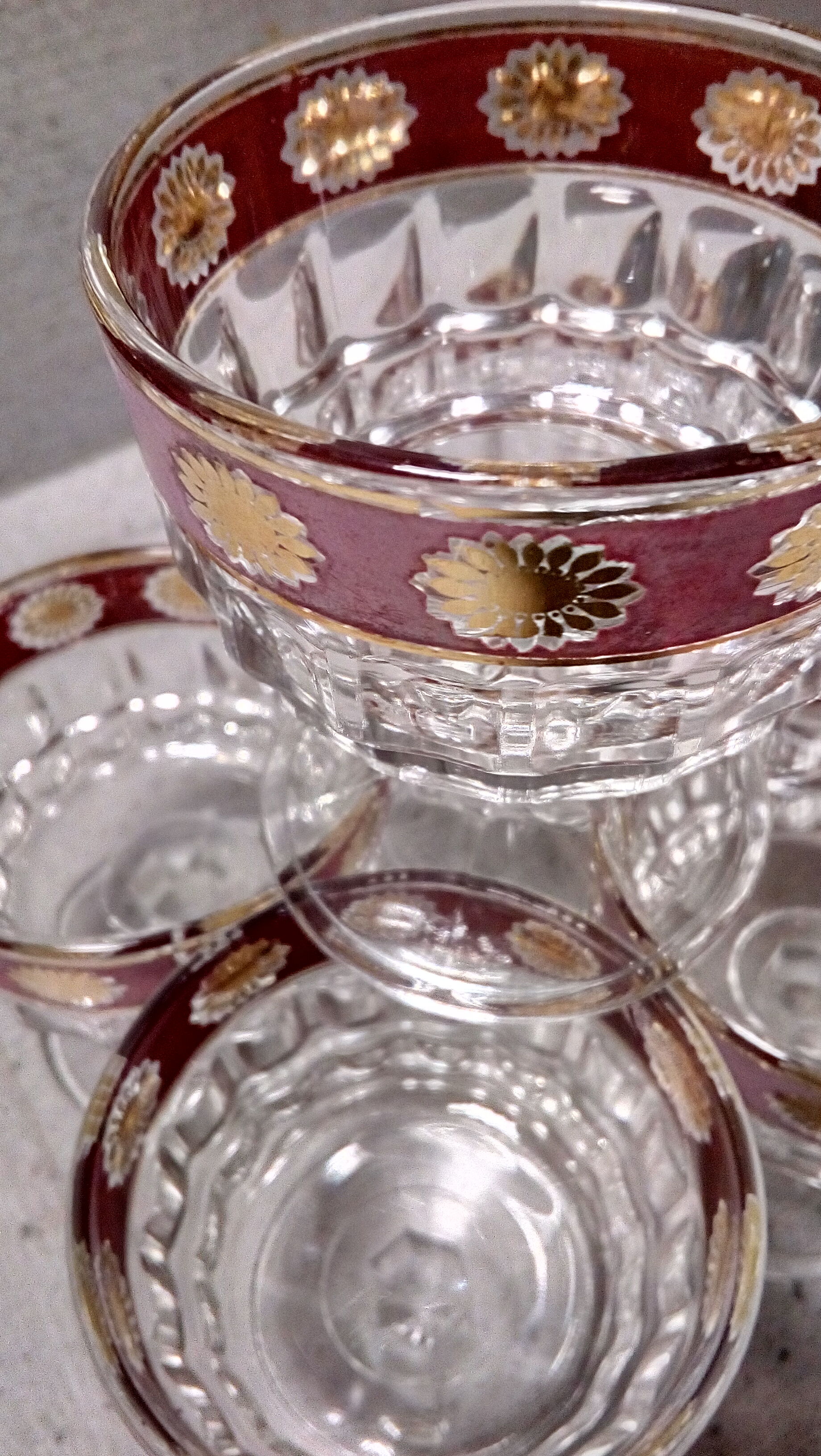 Set de 5 verres italiens