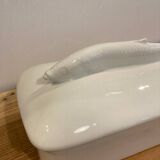 Terrine poisson porcelaine blanche
