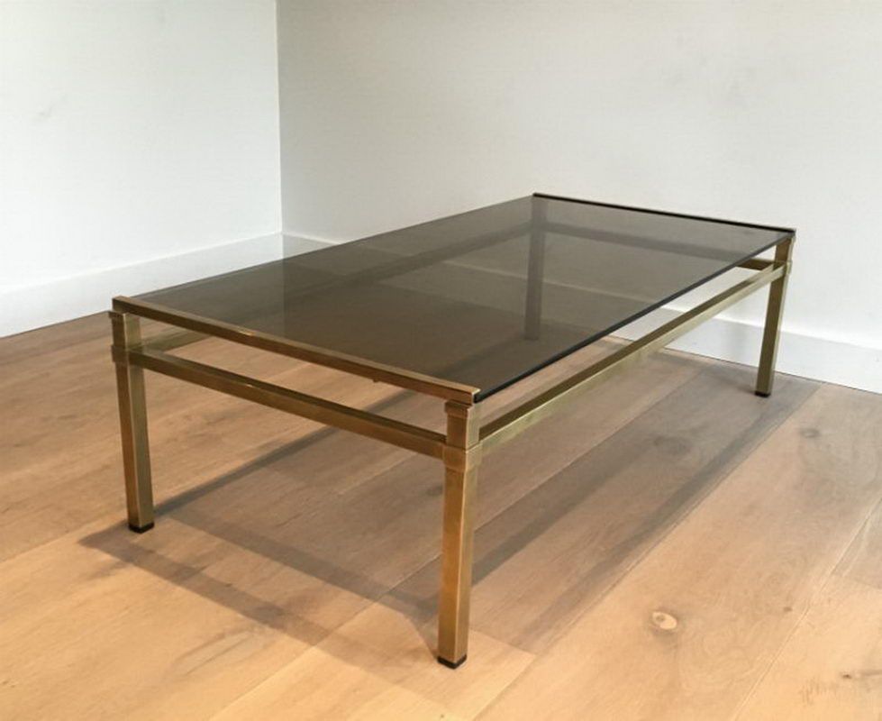 Modernist brass coffee table