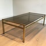 Modernist brass coffee table
