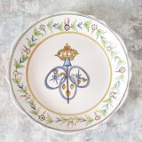 Old Ceramic Plate of Nevers of the Centenary of the French Revolution S.XIX