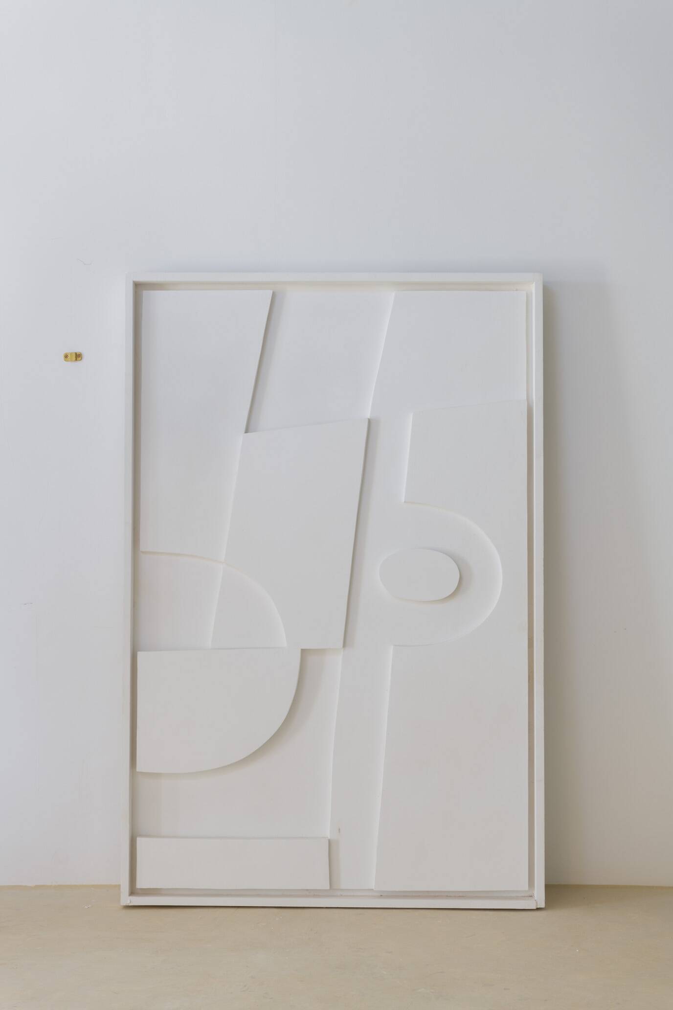 Tableau Gaïa blanc lisse 100x50 cm