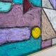 Abstract geometric coloured painting