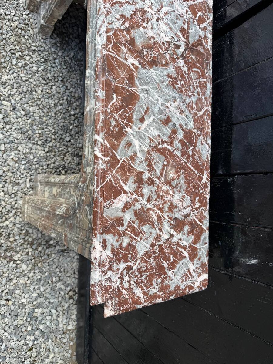 Regency fireplace in grey Ardennes marble, 18th century