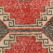3x10 Red Brown Tribal Pattern Vintage Runner Rug, 78x305Cm