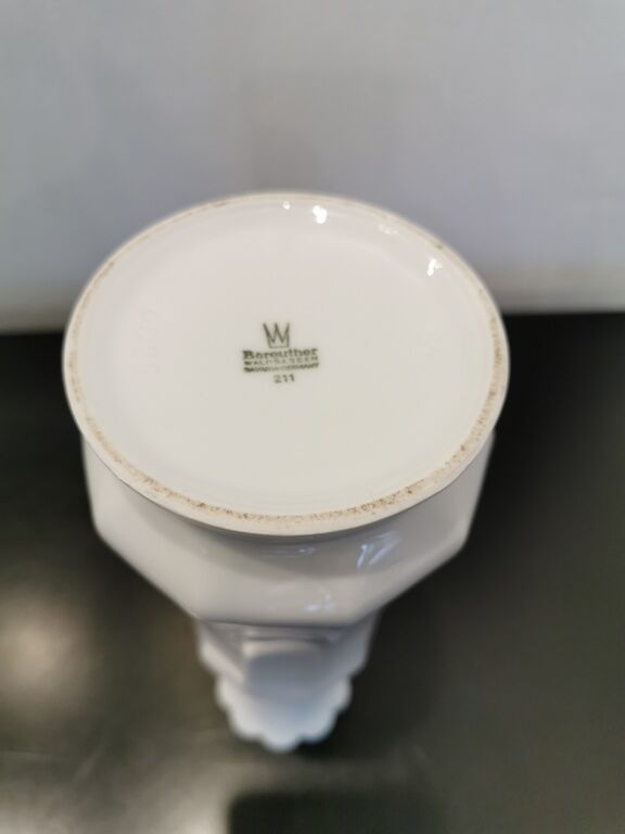 White ceramic vase bareuther vintage