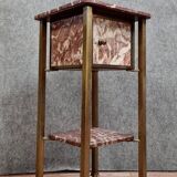 Meuble d'apparat en marbre et laiton doré circa 1880-1900