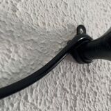 Vintage 1960 red and black coat rack with 3 wall hooks - 45 x 7 cm