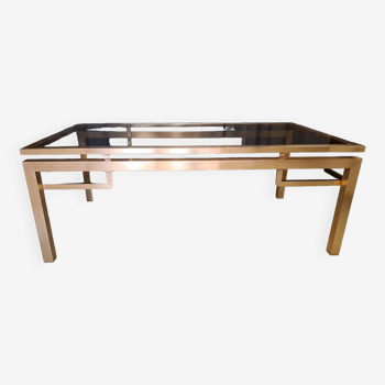 Guy Lefevre coffee table in brass and glass