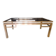 Guy Lefevre brass and glass coffee table