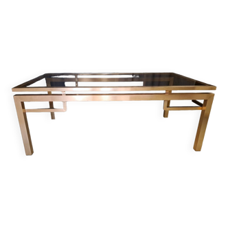 Guy Lefevre coffee table in brass and glass