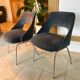Chaises conférence velours bleu