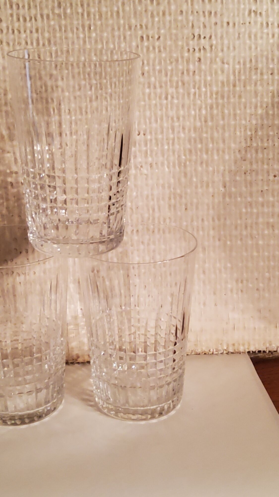 Set of 5 crystal glasses of Baccarat model Nancy