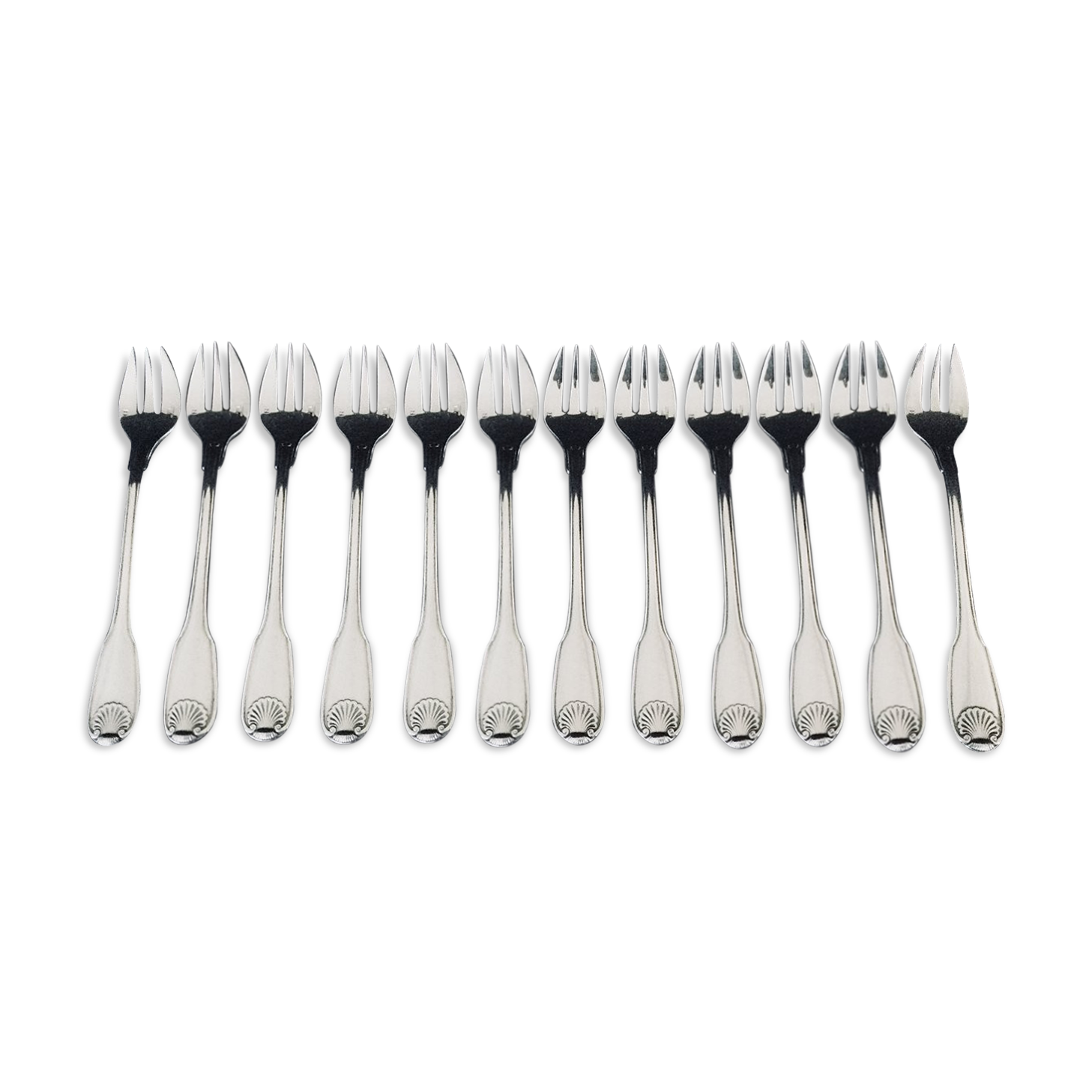 12 oyster forks christofle vendôme