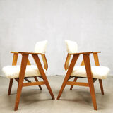 Vintage midcentury Dutch design arm chairs 1950s stoelen