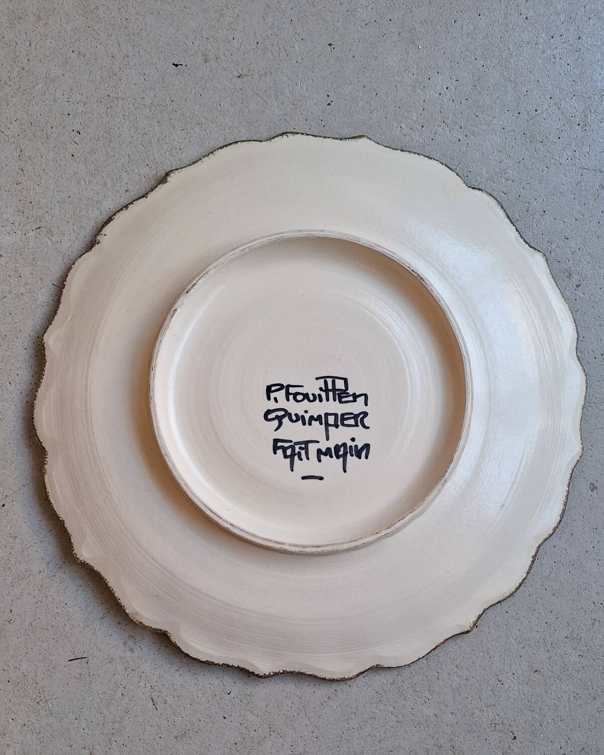 Decorative plate Paul Fouillen Quimper