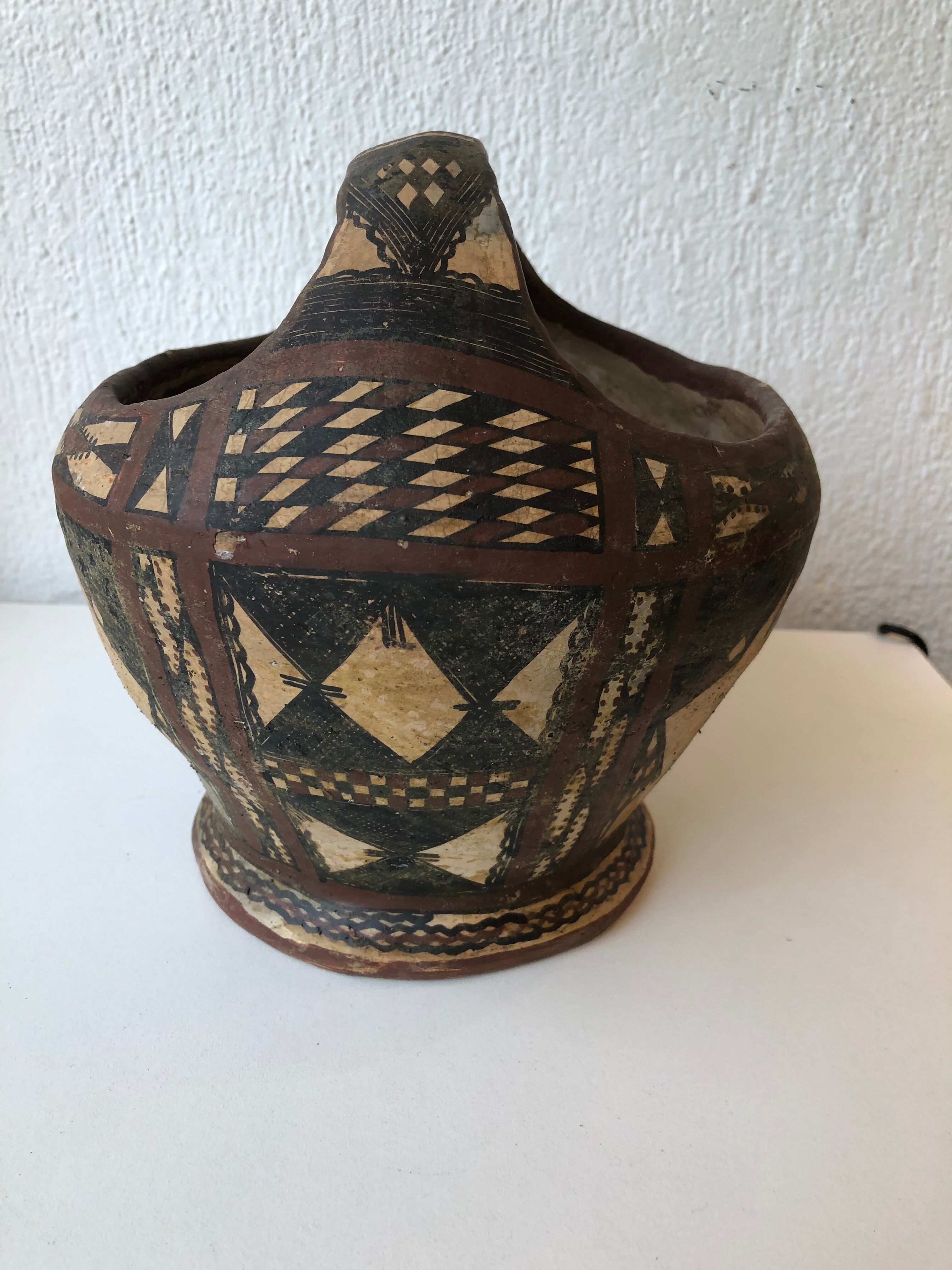 Pottery or Kabyle jug. Algeria around 1950 . Ethnic Popular Art