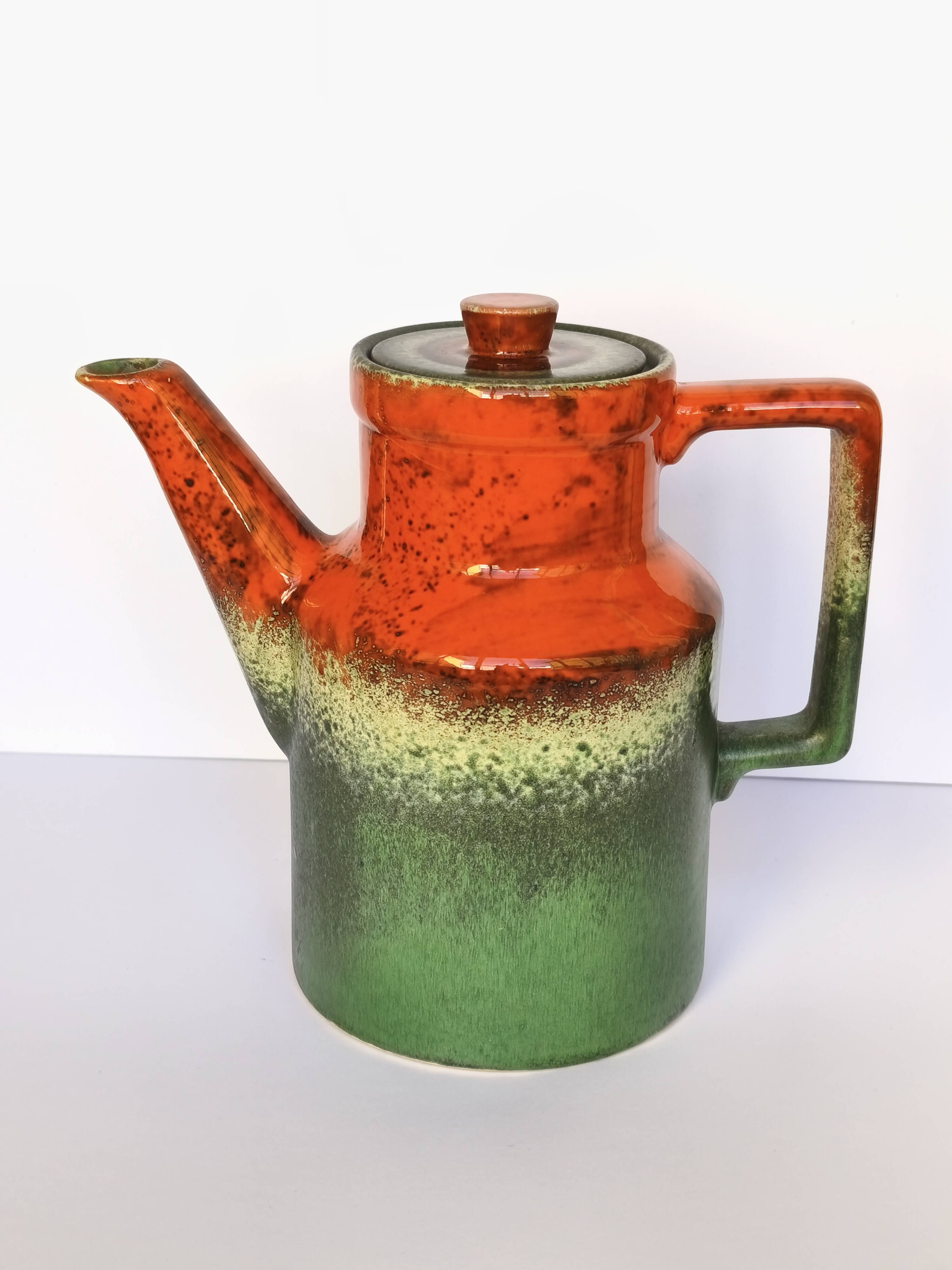 Vintage 70s Ceramic Coffee Pot