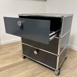 USM Haller rolling cabinet in Anthracite Grey