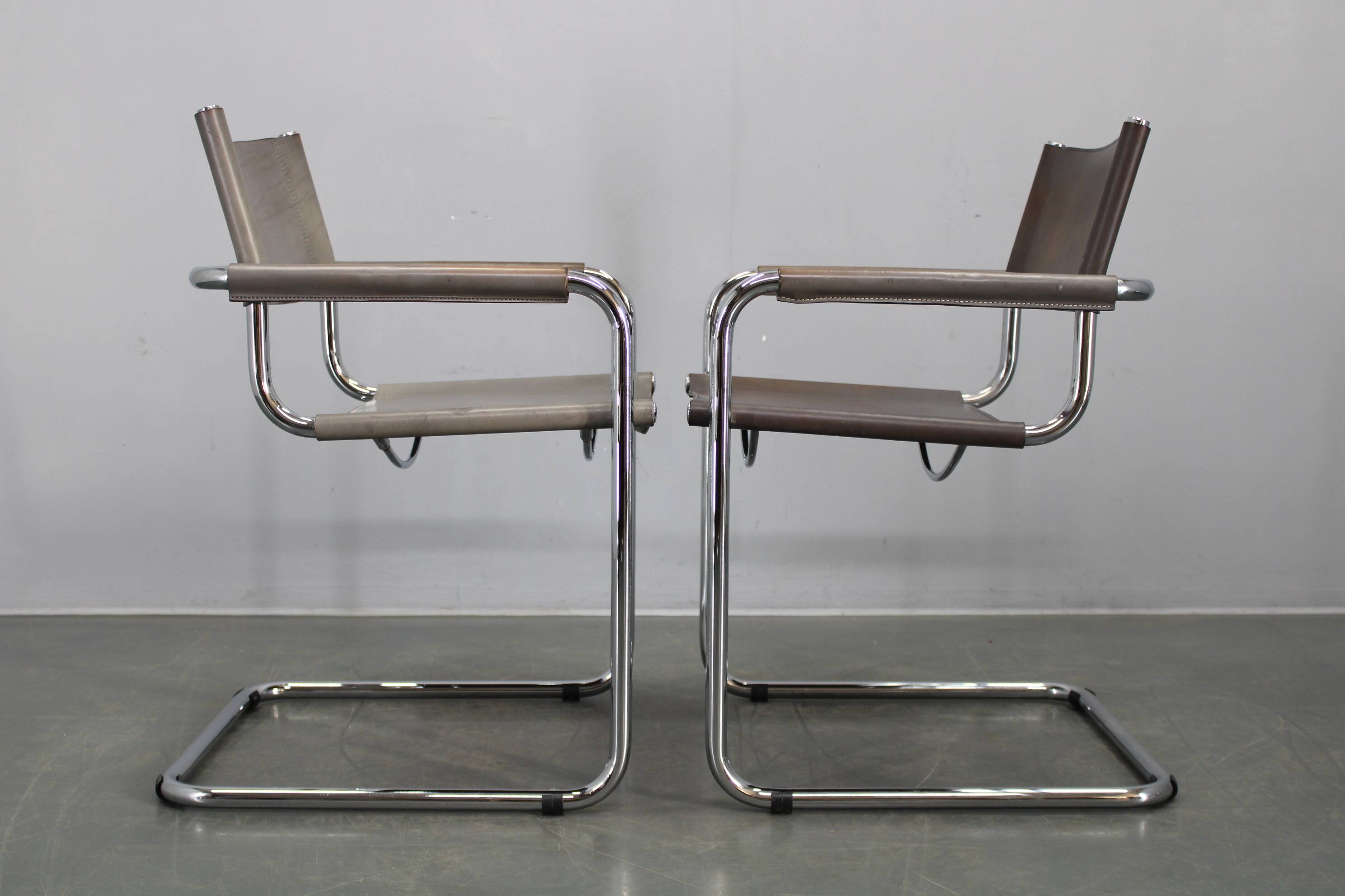 Set of four Bauhaus cantilever armchairs by Mart Stam, Italy