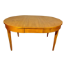 table ovale en merisier style directoire avec 3 rallonges