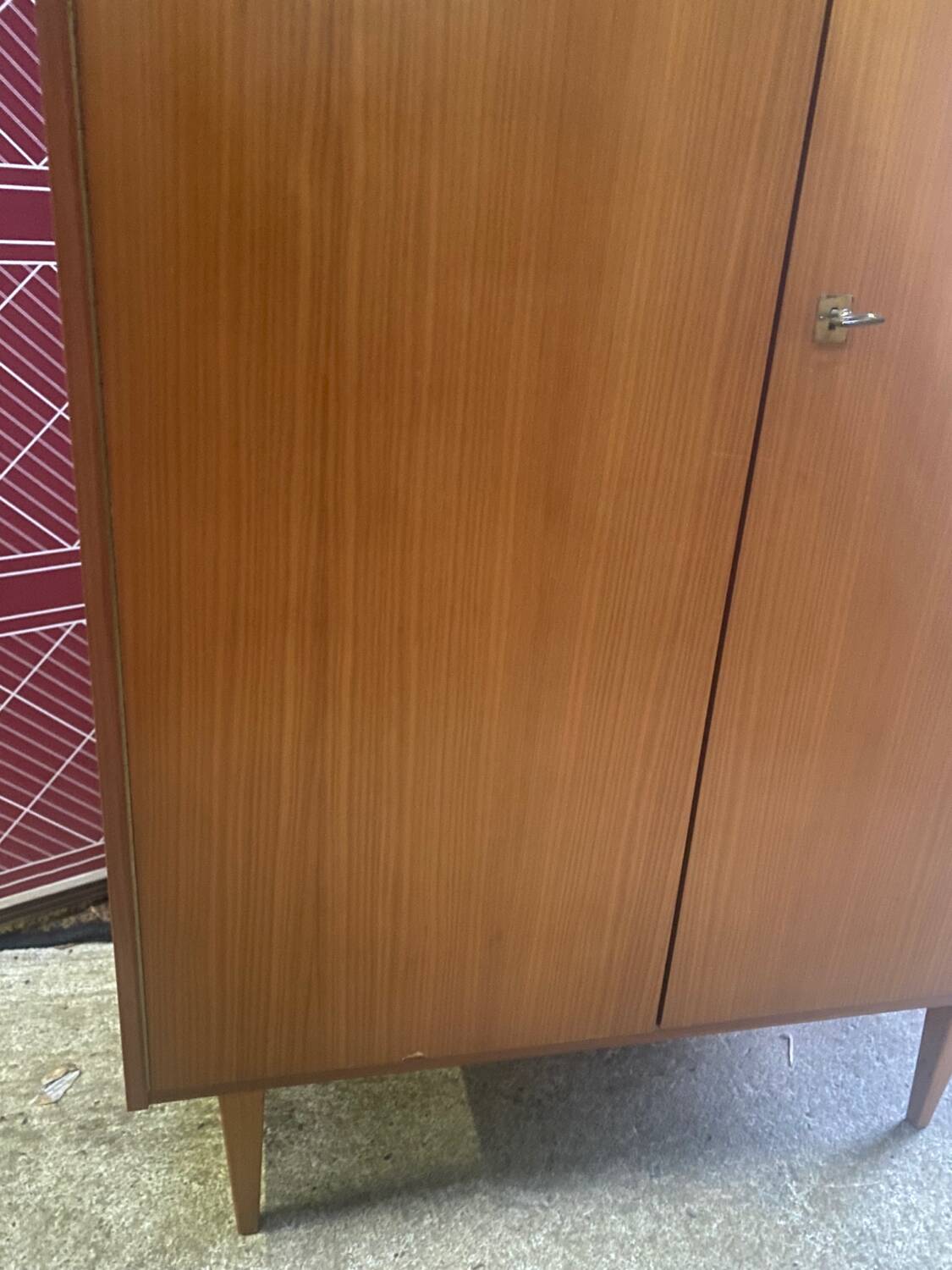 Vintage 50s wardrobe with 4 shelves
