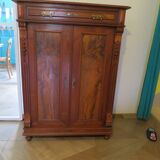 Bahut Buffet 1900 - Napoléon III - Placage noyer - 1 tiroir - 2 portes