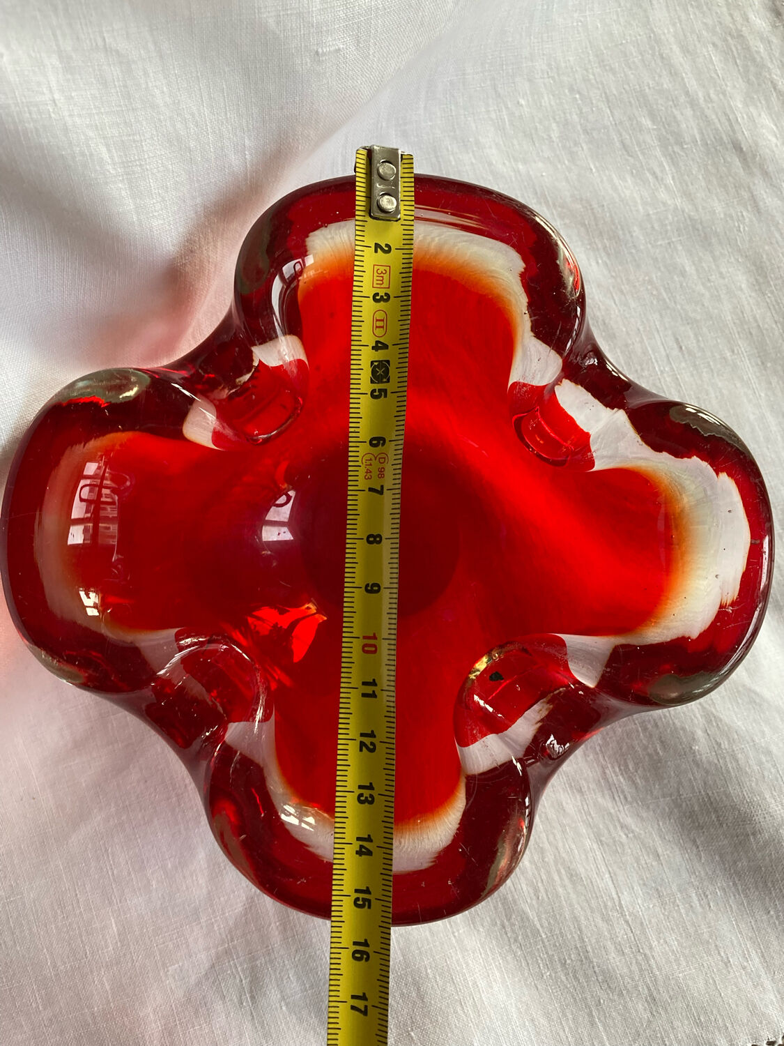 Vintage Murano ashtray - empty red pocket