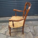 Fauteuil paillé ancien