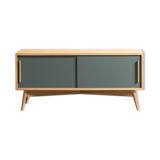 TV stand in oak latte with 2 storage spaces