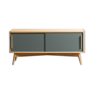 TV stand in oak latte with 2 storage spaces