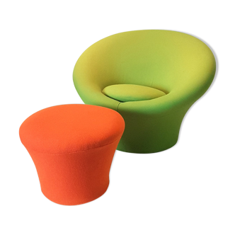 Mushroom lounge chair F560 with ottoman by Pierre Paulin for Artifort, Netherlands 1960s