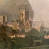 Tableau ancien paysage XVIIe