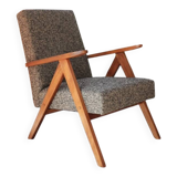 Scandinave armchair black granola zig zag modern design