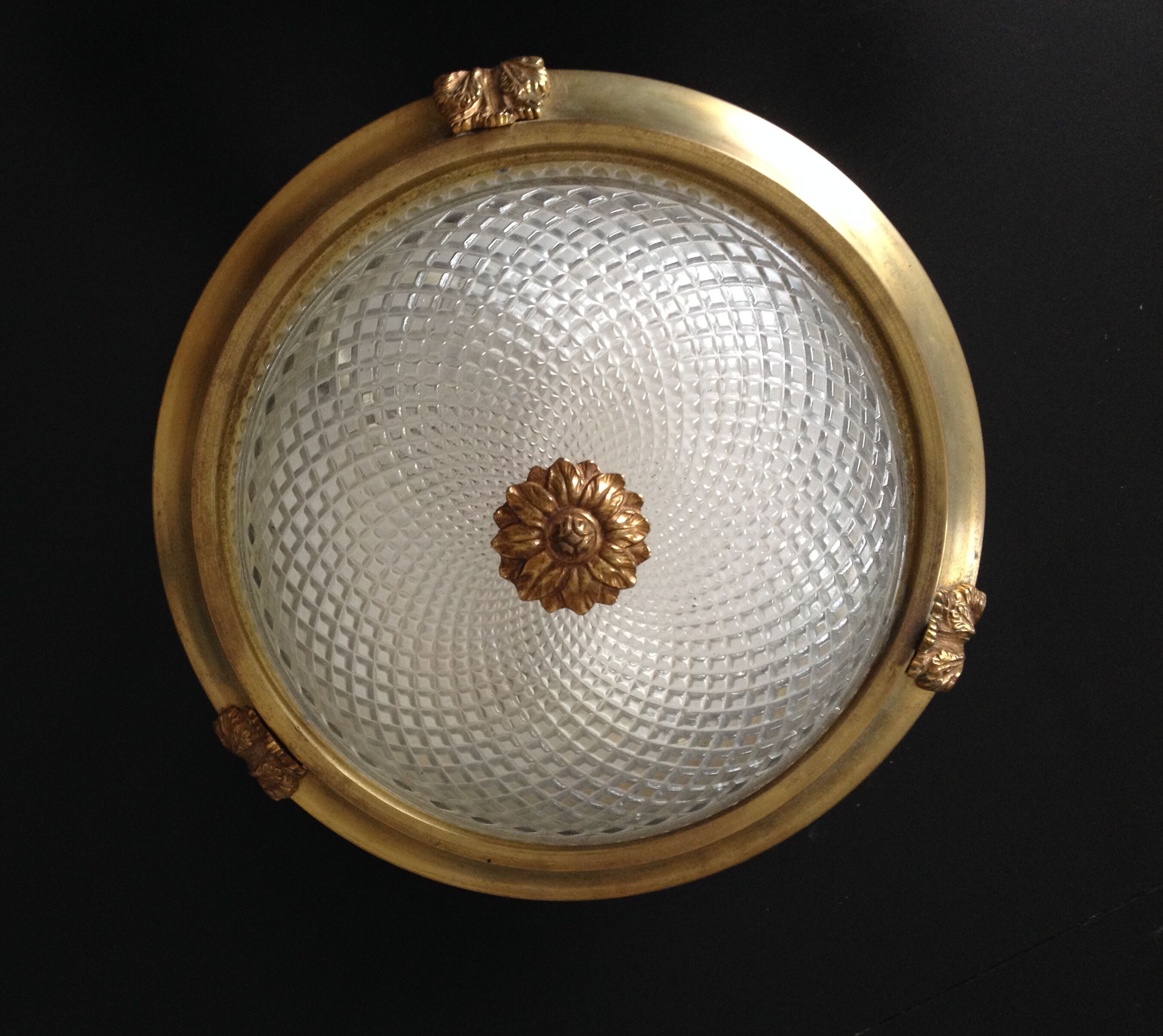 Glass and brass ceiling
