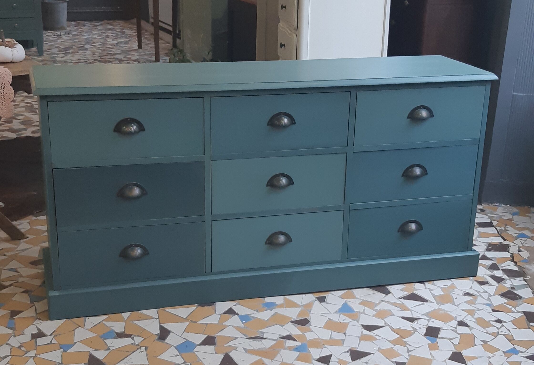 Furniture with multiple drawers
