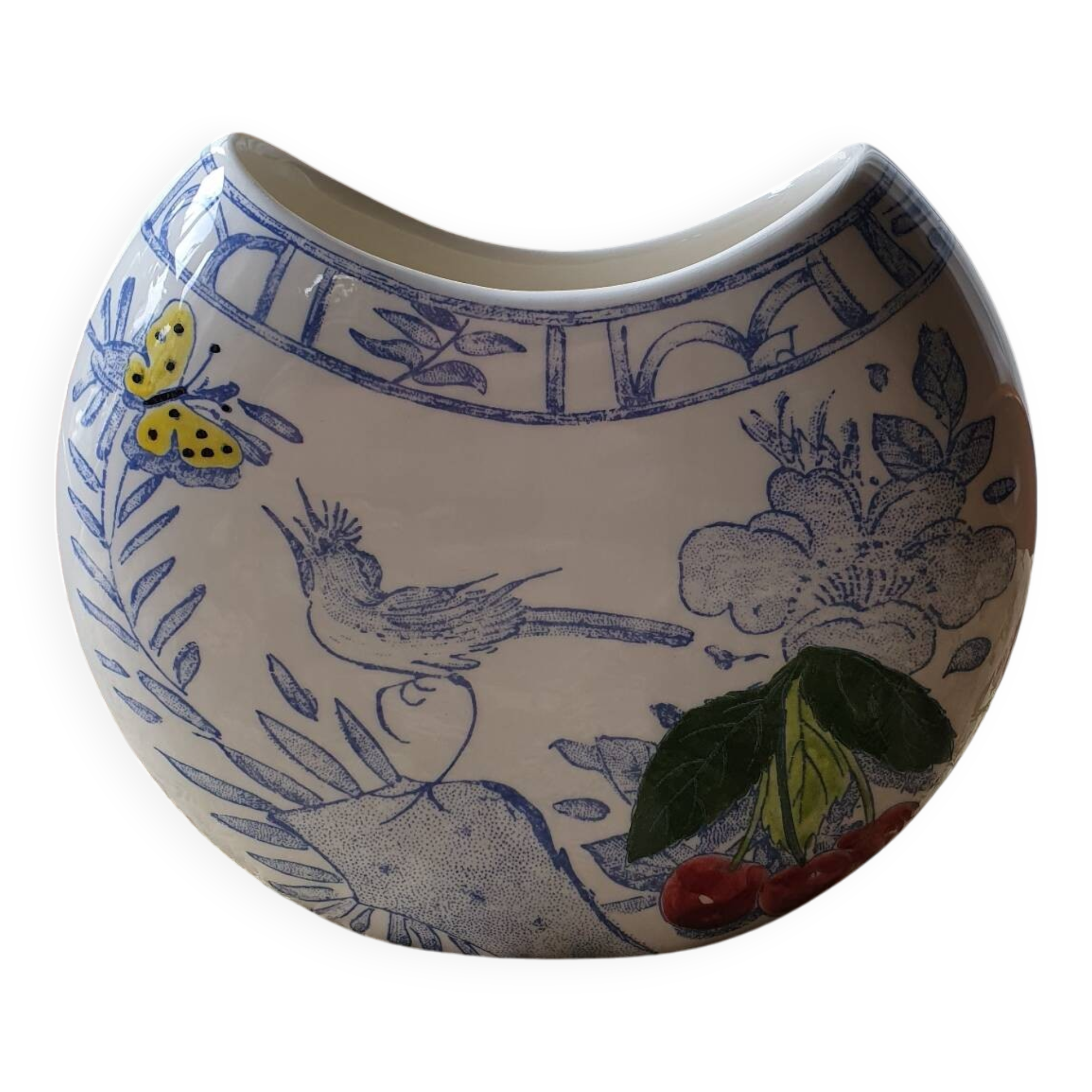 Vase demi lune peint à la main Gien