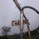 Industrial lamp in gray enameled Tole
