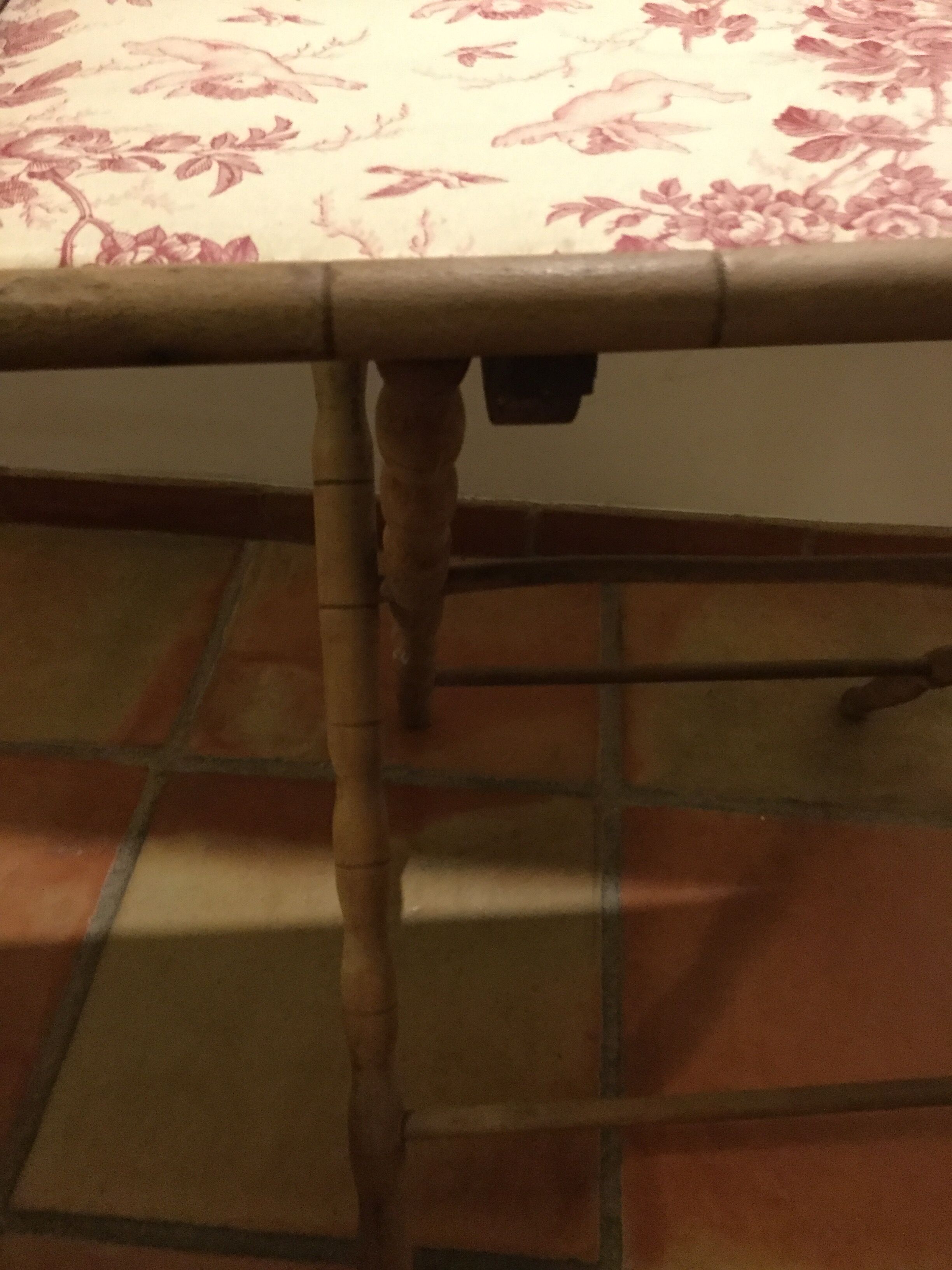 The end XIX wood folding table