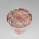 Pedestal cone side table in pink marble