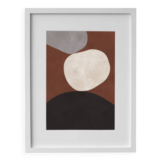 Framed abstract painting